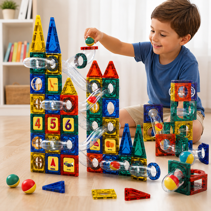 MAGIC BLOCKS® BLOQUES MAGNÉTICOS|Crea, Aprende y Diviértete 97PCS